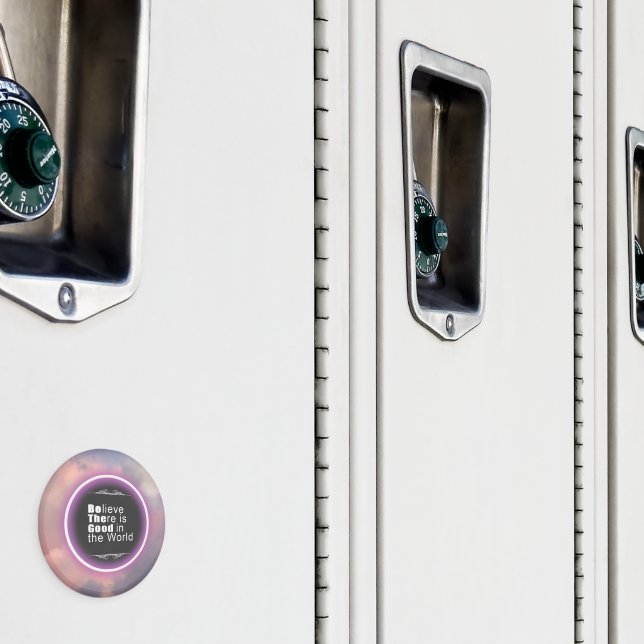 Aimant de message de l'anneau de lumière rose (In situ (casier))