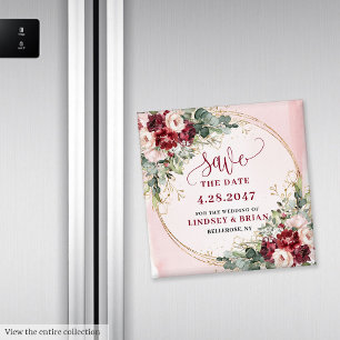 Aimant de mise en garde chic boho rouge profond do