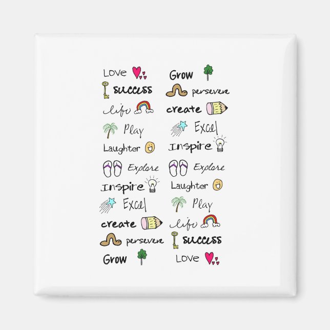 Aimant de mots positifs (Devant)