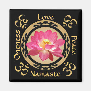 Aimant de Namaste OM de fleur de Lotus