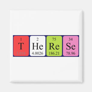 aimant de nom de table périodique