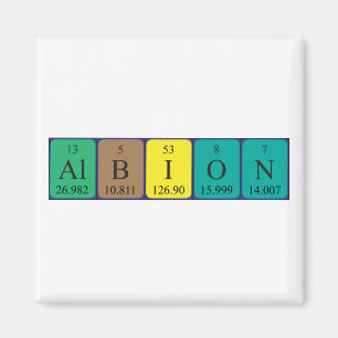 Aimant de nom de table périodique Albion