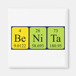 Aimant de nom de table périodique Benita