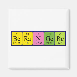 Aimant de nom de table périodique Berangere