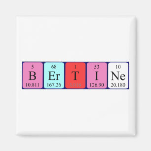 Aimant de nom de table périodique Bertine