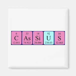 Aimant de nom de table périodique Cassius