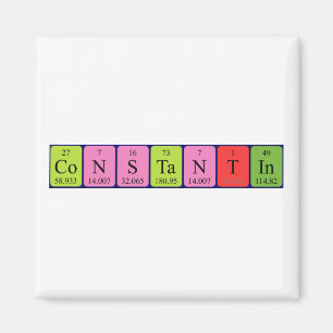 Aimant de nom de table périodique Constantin