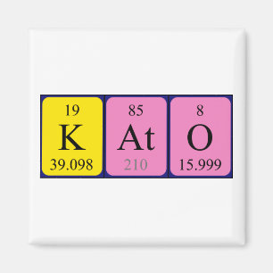 Aimant de nom de table périodique de Kato