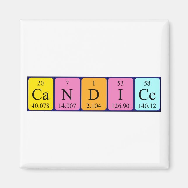 Aimant de nom de table périodique de la canette (Devant)