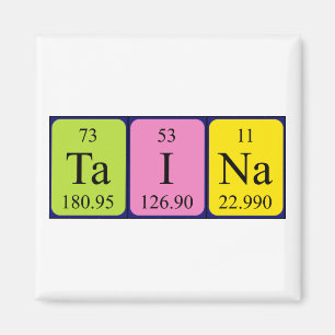 Aimant de nom de table périodique de Taina