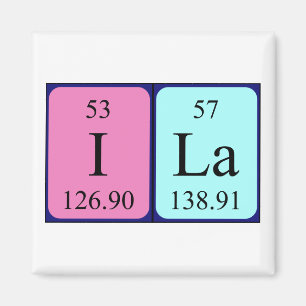 Aimant de nom de table périodique Ila