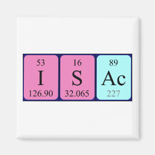 aimant de nom de table périodique Isac