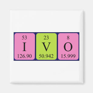 aimant de nom de table périodique Ivo