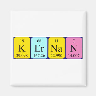aimant de nom de table périodique Kernan