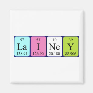 Aimant de nom de table périodique Lainey