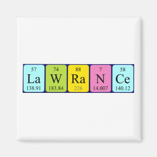 Aimant de nom de table périodique Lawrance