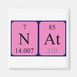 Aimant de nom de table périodique Nat