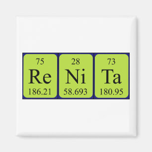aimant de nom de table périodique Renita