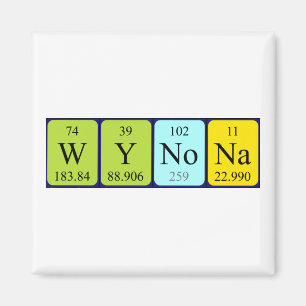 Aimant de nom de table périodique Wynona