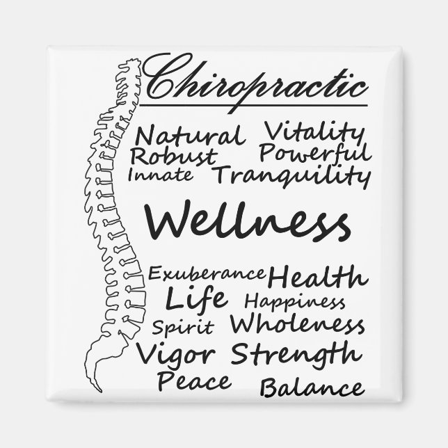 Aimant De nombreuses façons de dire "chiropratique" Chiro (Devant)
