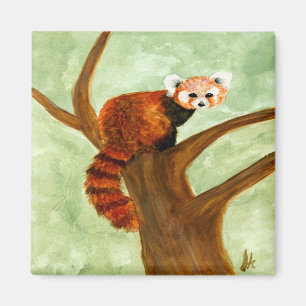 Aimant de panda rouge