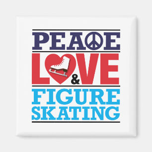 Aimant de patinage artistique d'amour de paix