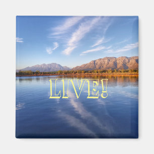 Aimant de paysage de montagnes d'eau vivantes !