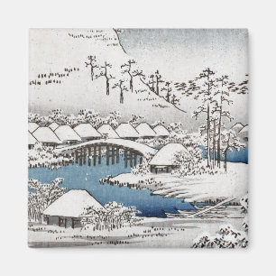 Aimant de paysage de neige