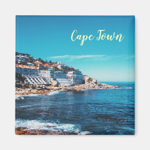 Aimant de paysage de vue d'océan de ville de Cape
