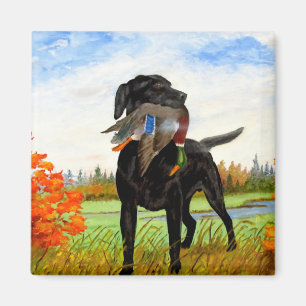 Aimant de peinture de chien de chasse