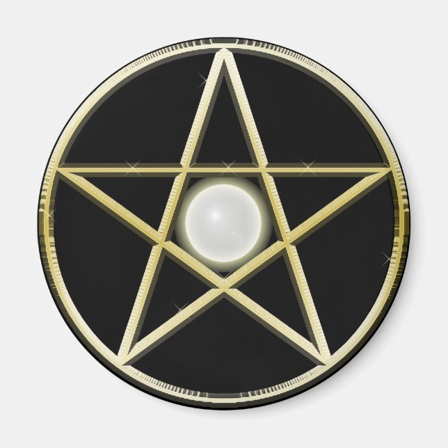 Aimant de pentagramme doré (Devant)