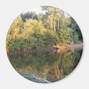 Aimant de photo de réflexion du fleuve Mississipp