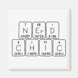 Aimant de phrase de table périodique NerdChic