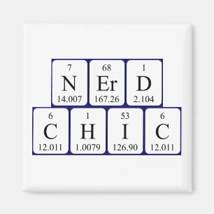 Aimant de phrase de table périodique NerdChic