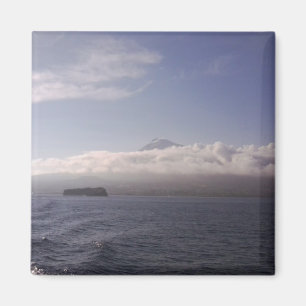 Aimant de Pico Açores - montagne bleue de ciel de