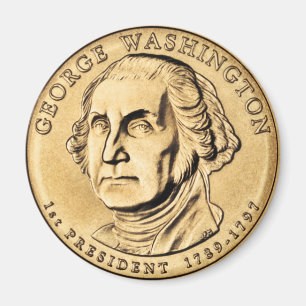 Aimant de pièce de 1 $ présidentielle George Washi