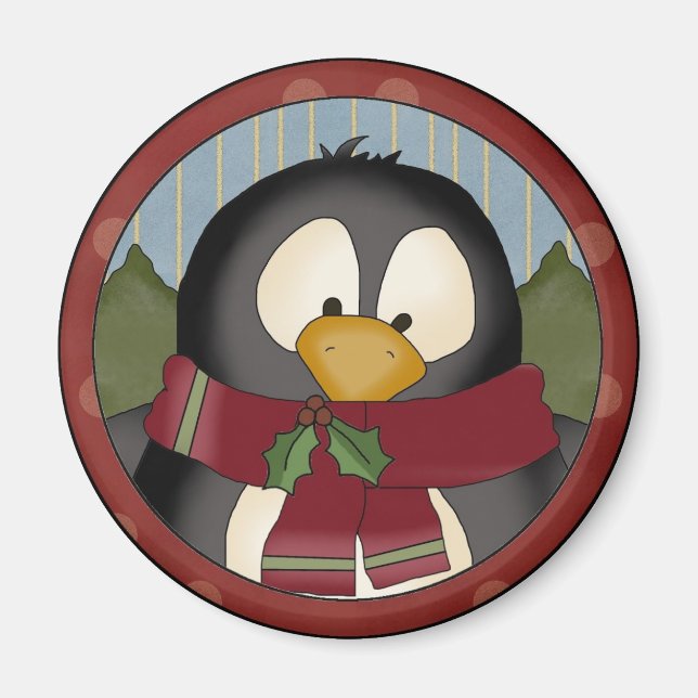 Aimant de pingouin de Noël (Devant)