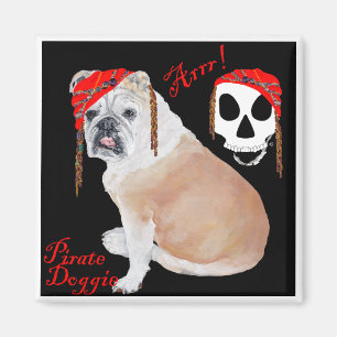 Aimant de pirate Bouledogue Anglais