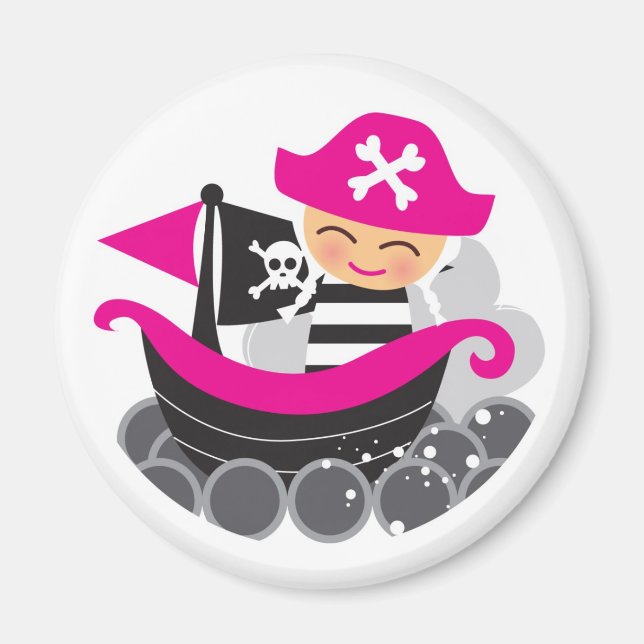 Aimant de pirate fille (Devant)