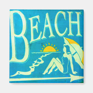 aimant de plage bleu