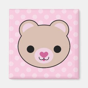Aimant de pois de rose d'ours de nounours de