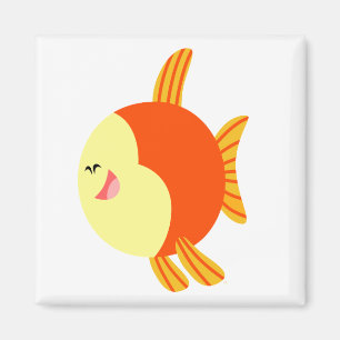 Aimant de poisson caricaturé mou et moelleux