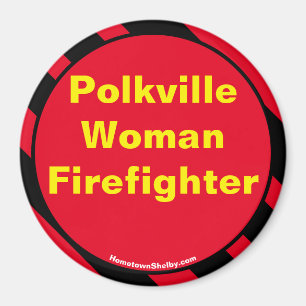 Aimant de pompier de Polkville Woman