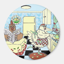 Aimant de poulets amusant