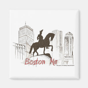 Aimant de profil de Boston Washington