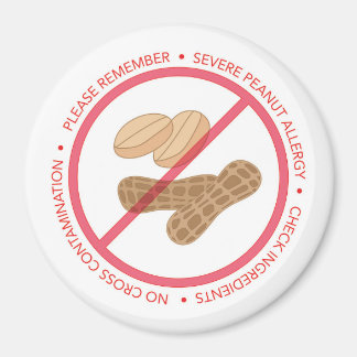 Aimant de rappel d'allergie à l'arachide sévère