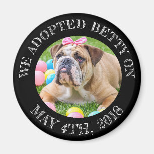 Aimant de rappel personnalisé d'adoption de chien