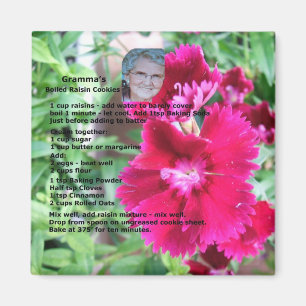 Aimant de recette de biscuit de raisin sec