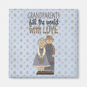 Aimant de réfrigérateur d'amour de grands-parent