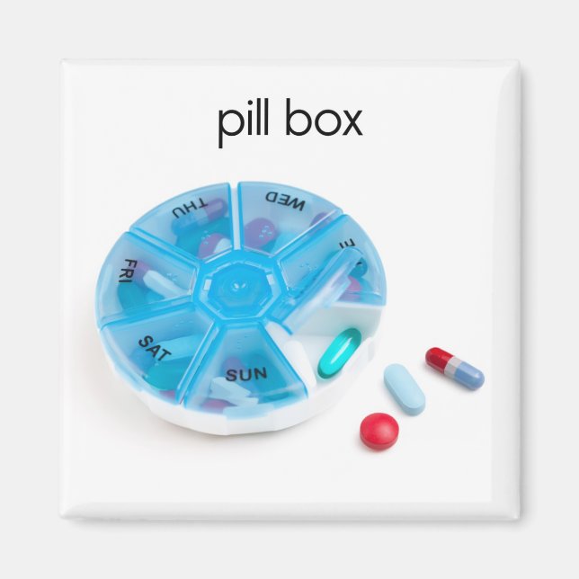 Aimant de réfrigérateur de boîte de pilules (Devant)